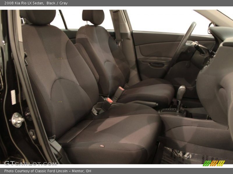 Black / Gray 2008 Kia Rio LX Sedan