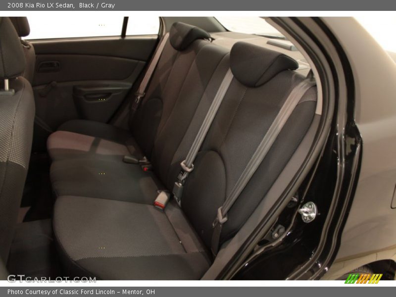 Black / Gray 2008 Kia Rio LX Sedan