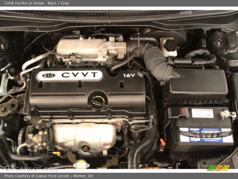 Black / Gray 2008 Kia Rio LX Sedan