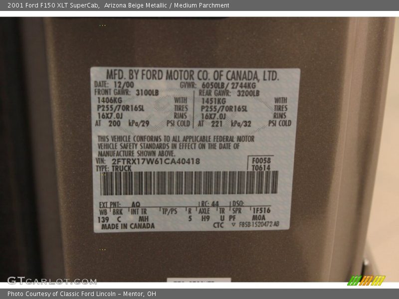 AQ - 2001 Ford F150 XLT SuperCab