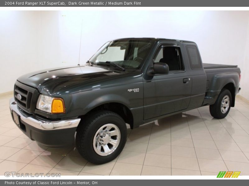 Dark Green Metallic / Medium Dark Flint 2004 Ford Ranger XLT SuperCab