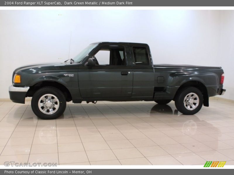 Dark Green Metallic / Medium Dark Flint 2004 Ford Ranger XLT SuperCab