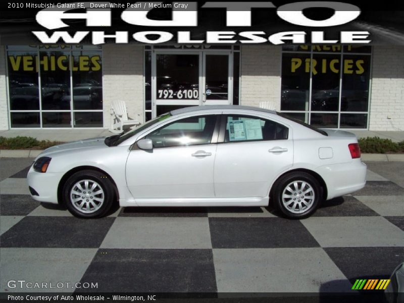 Dover White Pearl / Medium Gray 2010 Mitsubishi Galant FE
