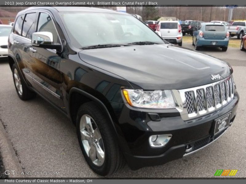 Brilliant Black Crystal Pearl / Black 2013 Jeep Grand Cherokee Overland Summit 4x4