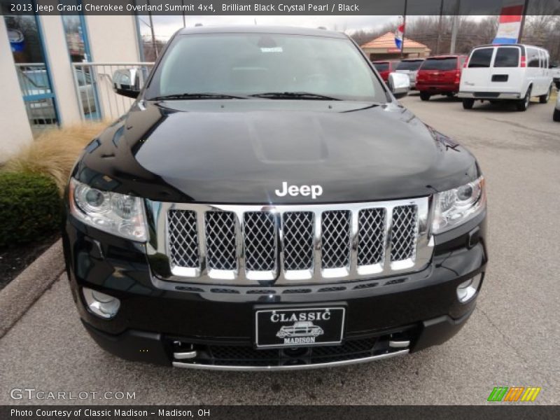 Brilliant Black Crystal Pearl / Black 2013 Jeep Grand Cherokee Overland Summit 4x4