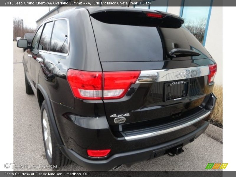 Brilliant Black Crystal Pearl / Black 2013 Jeep Grand Cherokee Overland Summit 4x4