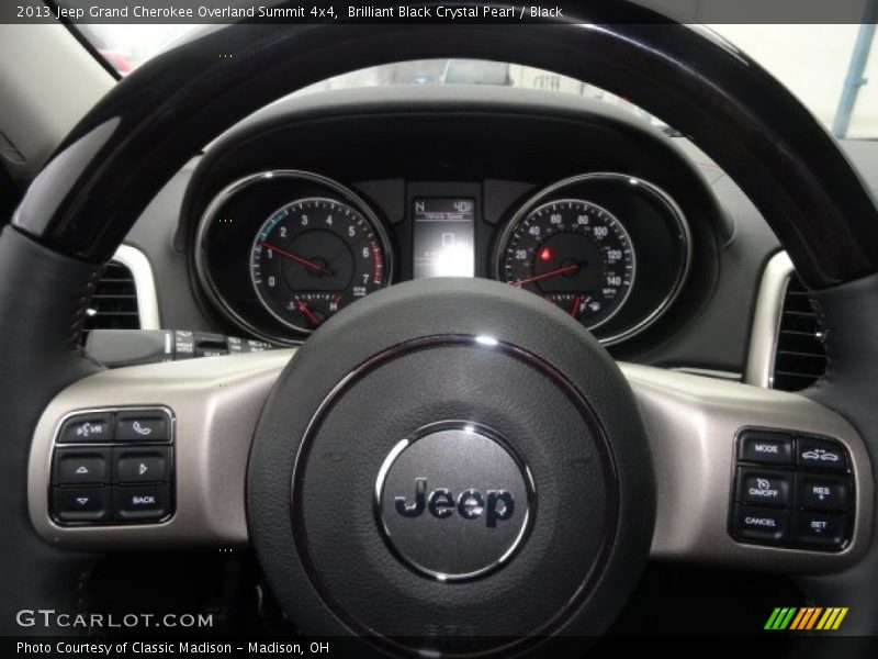 Brilliant Black Crystal Pearl / Black 2013 Jeep Grand Cherokee Overland Summit 4x4