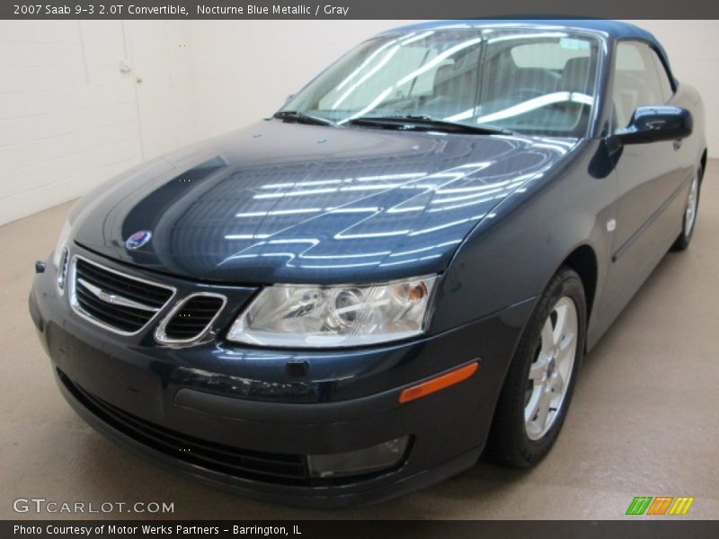 Nocturne Blue Metallic / Gray 2007 Saab 9-3 2.0T Convertible