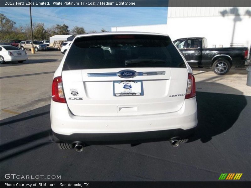 White Platinum Tri-Coat / Medium Light Stone 2013 Ford Edge Limited