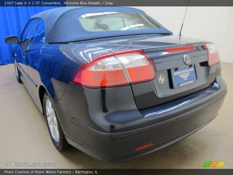 Nocturne Blue Metallic / Gray 2007 Saab 9-3 2.0T Convertible