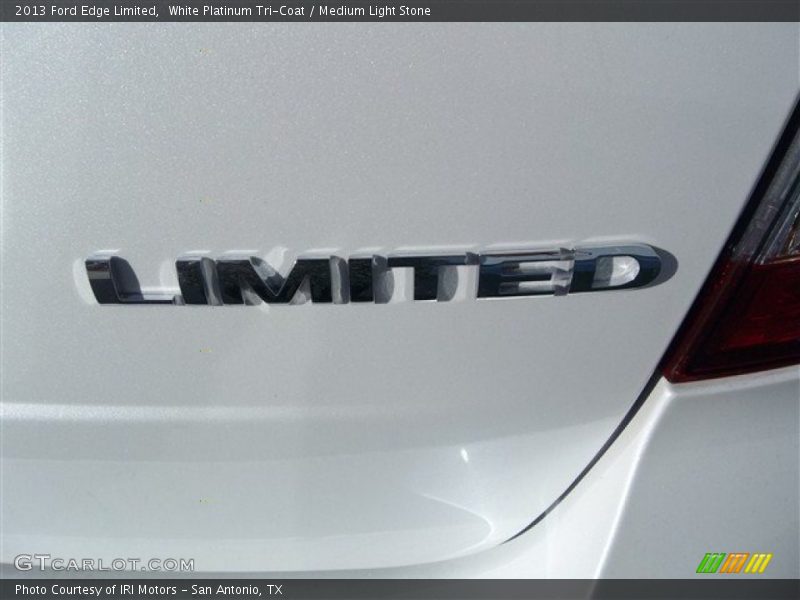 White Platinum Tri-Coat / Medium Light Stone 2013 Ford Edge Limited