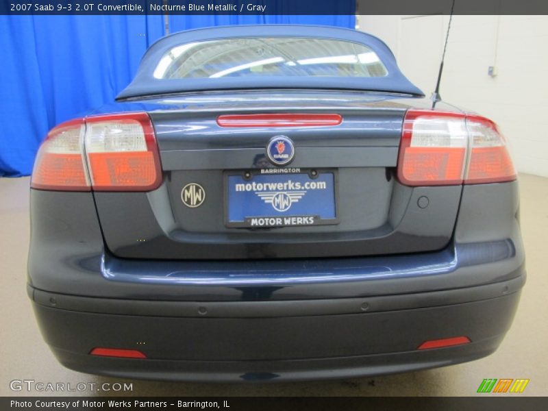 Nocturne Blue Metallic / Gray 2007 Saab 9-3 2.0T Convertible