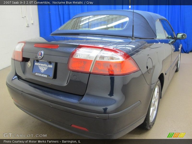 Nocturne Blue Metallic / Gray 2007 Saab 9-3 2.0T Convertible