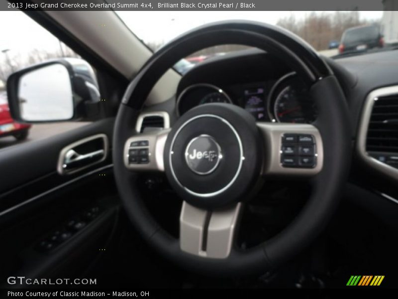Brilliant Black Crystal Pearl / Black 2013 Jeep Grand Cherokee Overland Summit 4x4