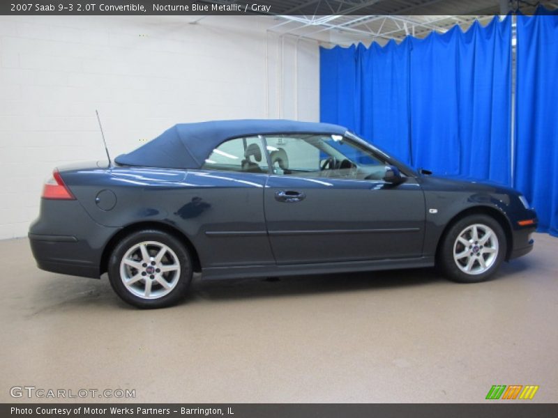 Nocturne Blue Metallic / Gray 2007 Saab 9-3 2.0T Convertible