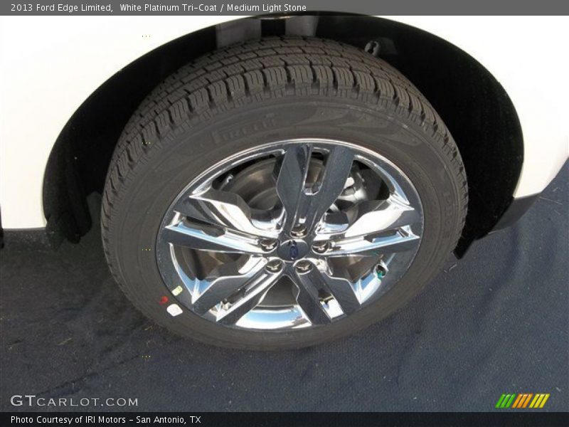 White Platinum Tri-Coat / Medium Light Stone 2013 Ford Edge Limited