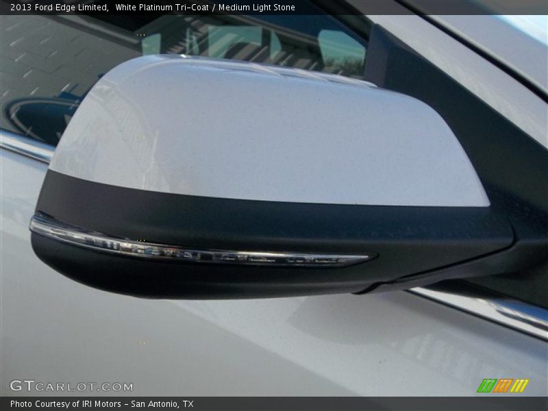 White Platinum Tri-Coat / Medium Light Stone 2013 Ford Edge Limited