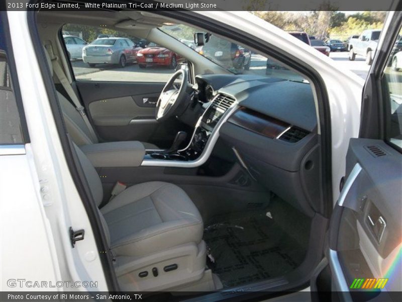 White Platinum Tri-Coat / Medium Light Stone 2013 Ford Edge Limited