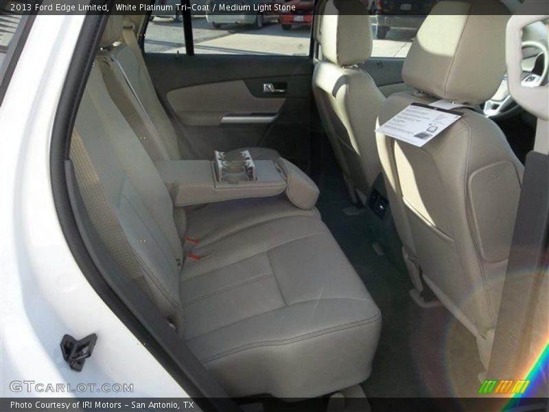 White Platinum Tri-Coat / Medium Light Stone 2013 Ford Edge Limited
