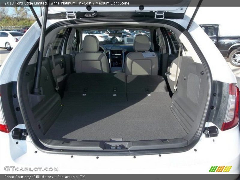 White Platinum Tri-Coat / Medium Light Stone 2013 Ford Edge Limited