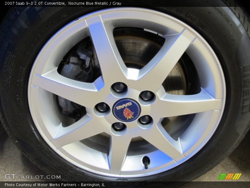 Nocturne Blue Metallic / Gray 2007 Saab 9-3 2.0T Convertible