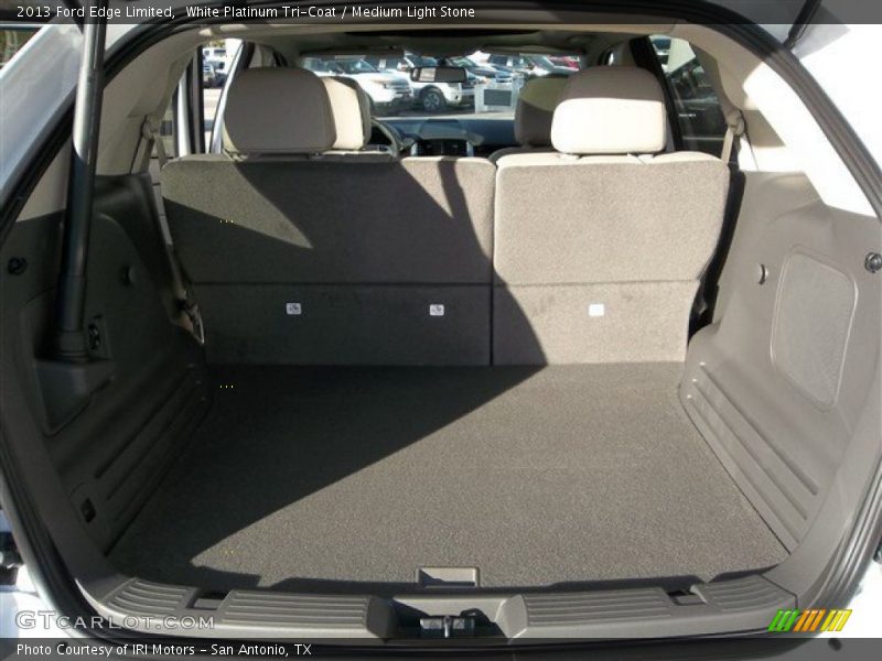 White Platinum Tri-Coat / Medium Light Stone 2013 Ford Edge Limited