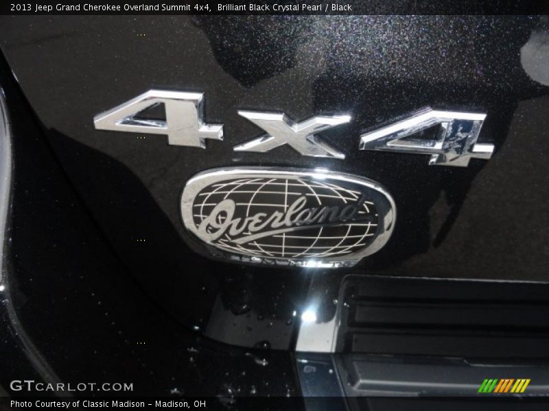 Brilliant Black Crystal Pearl / Black 2013 Jeep Grand Cherokee Overland Summit 4x4