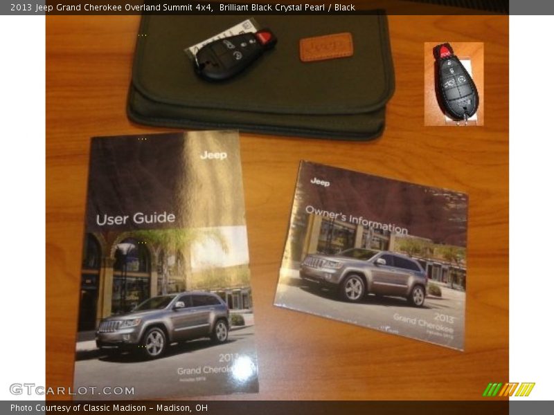 Brilliant Black Crystal Pearl / Black 2013 Jeep Grand Cherokee Overland Summit 4x4
