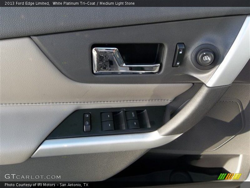 White Platinum Tri-Coat / Medium Light Stone 2013 Ford Edge Limited