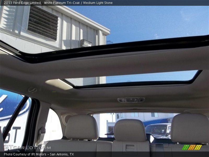 White Platinum Tri-Coat / Medium Light Stone 2013 Ford Edge Limited