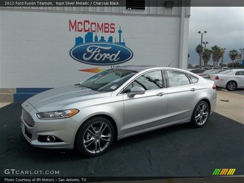 Ingot Silver Metallic / Charcoal Black 2013 Ford Fusion Titanium