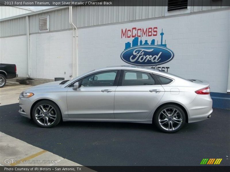 Ingot Silver Metallic / Charcoal Black 2013 Ford Fusion Titanium