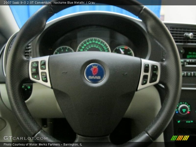Nocturne Blue Metallic / Gray 2007 Saab 9-3 2.0T Convertible