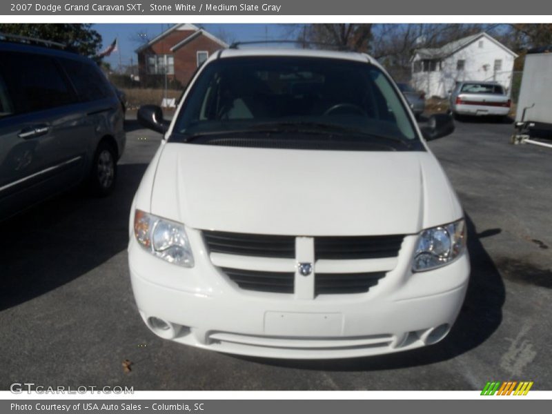Stone White / Medium Slate Gray 2007 Dodge Grand Caravan SXT