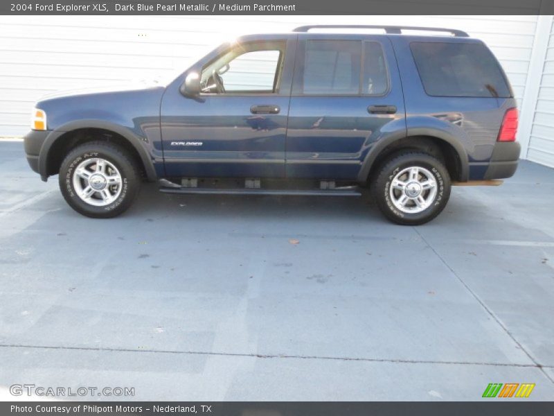 Dark Blue Pearl Metallic / Medium Parchment 2004 Ford Explorer XLS
