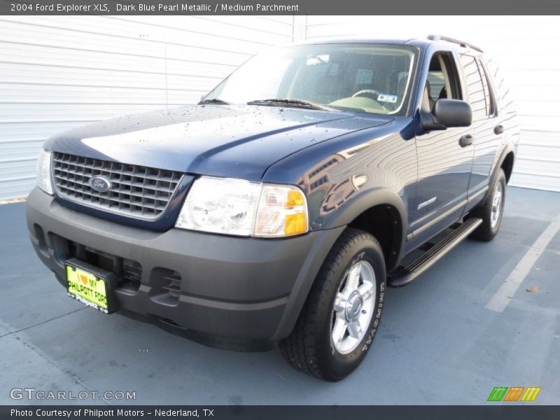Dark Blue Pearl Metallic / Medium Parchment 2004 Ford Explorer XLS