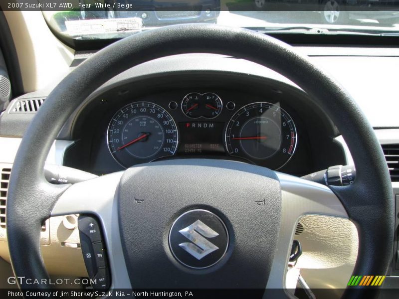 Pearl White / Beige 2007 Suzuki XL7 AWD