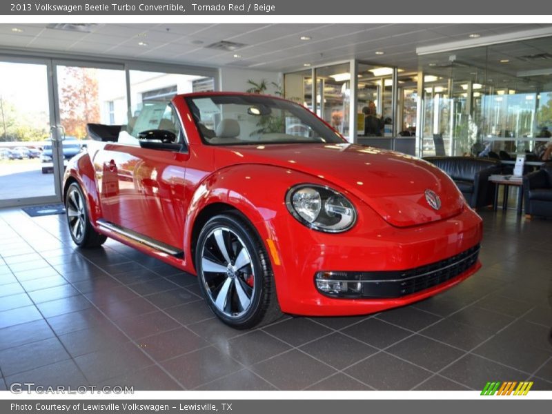 Tornado Red / Beige 2013 Volkswagen Beetle Turbo Convertible