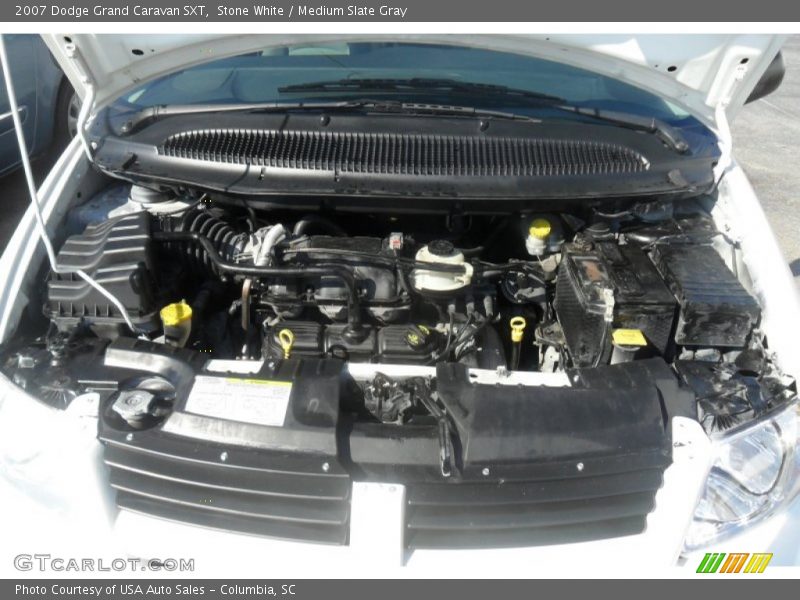 Stone White / Medium Slate Gray 2007 Dodge Grand Caravan SXT