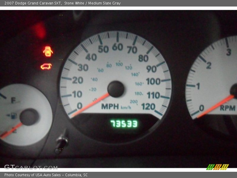 Stone White / Medium Slate Gray 2007 Dodge Grand Caravan SXT