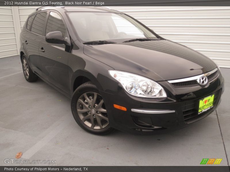 Black Noir Pearl / Beige 2012 Hyundai Elantra GLS Touring