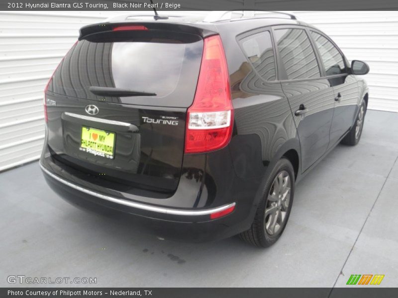 Black Noir Pearl / Beige 2012 Hyundai Elantra GLS Touring