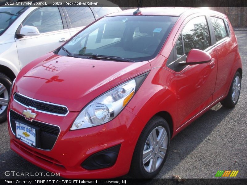Salsa (Red) / Silver/Silver 2013 Chevrolet Spark LT