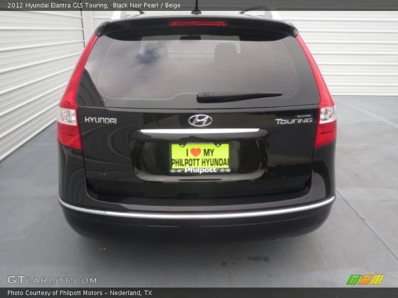 Black Noir Pearl / Beige 2012 Hyundai Elantra GLS Touring