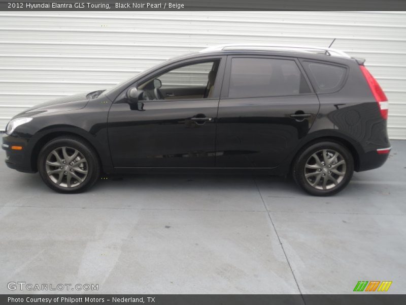 Black Noir Pearl / Beige 2012 Hyundai Elantra GLS Touring