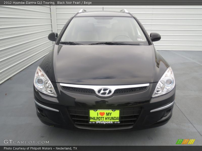 Black Noir Pearl / Beige 2012 Hyundai Elantra GLS Touring