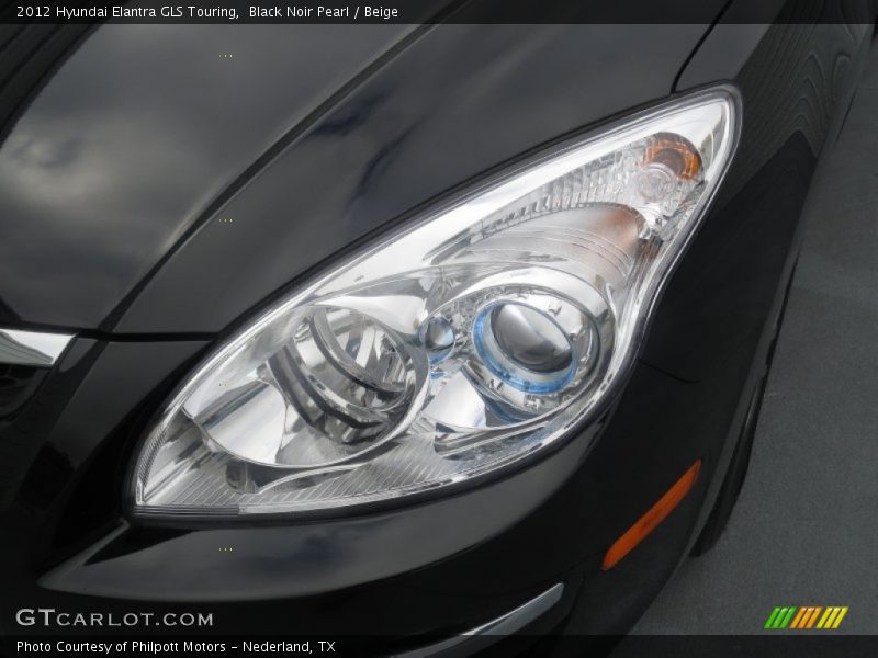Black Noir Pearl / Beige 2012 Hyundai Elantra GLS Touring