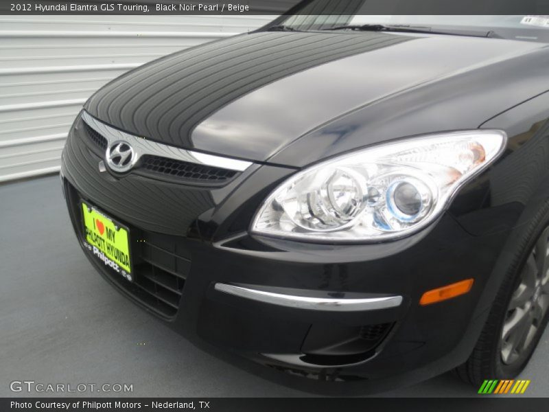 Black Noir Pearl / Beige 2012 Hyundai Elantra GLS Touring