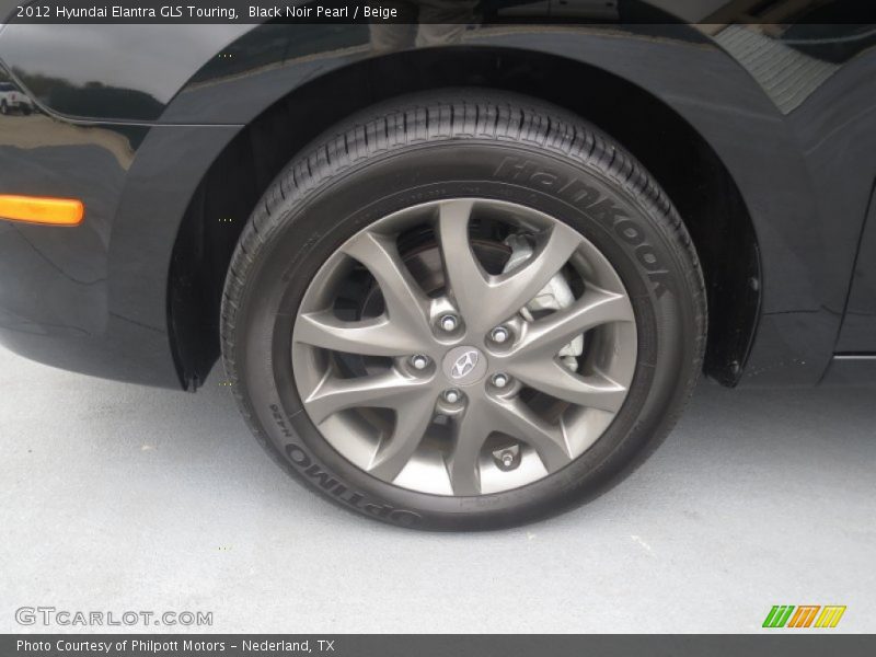 Black Noir Pearl / Beige 2012 Hyundai Elantra GLS Touring