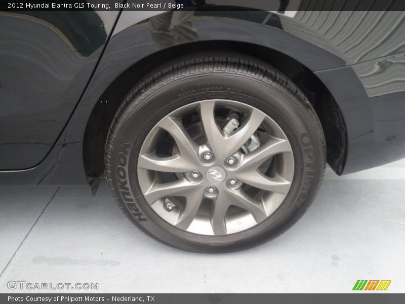 Black Noir Pearl / Beige 2012 Hyundai Elantra GLS Touring